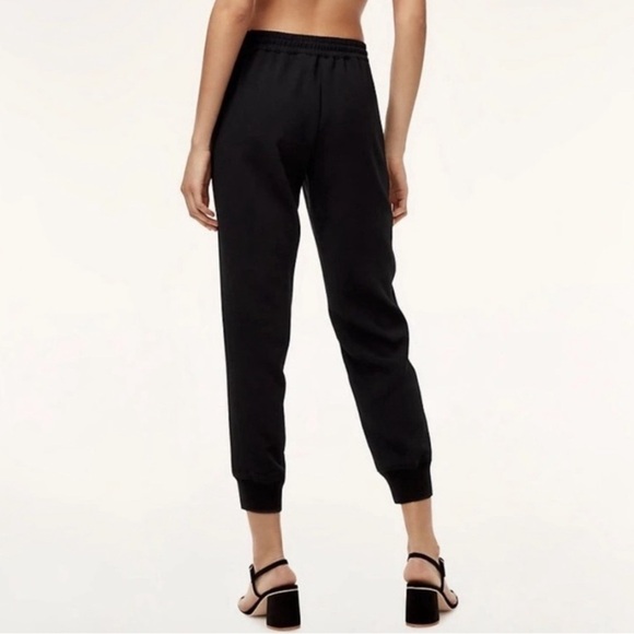 ARITZIA Wilfred Black Buffon Pant Cuffed Ankle Jogger Trousers Size M - Picture 4 of 11